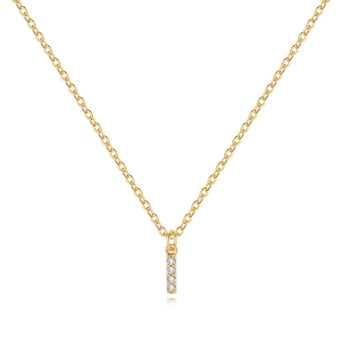 Pave Uppercase Initial Necklace
