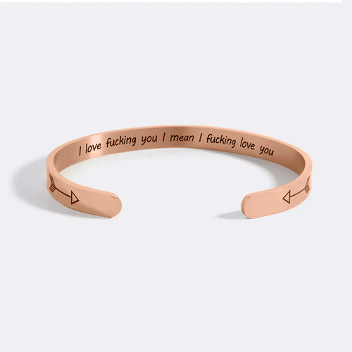 I Love F***ing You I Mean I F***ing Love you Cuff Bracelet