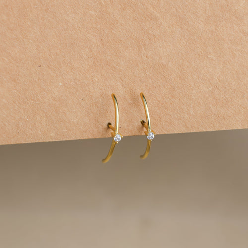 Arc Diamond Stud Earrings