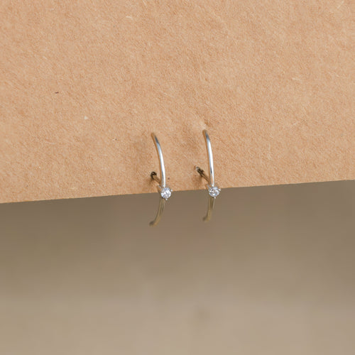 Arc Diamond Stud Earrings