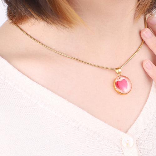 Pressed Birth Flower Necklace