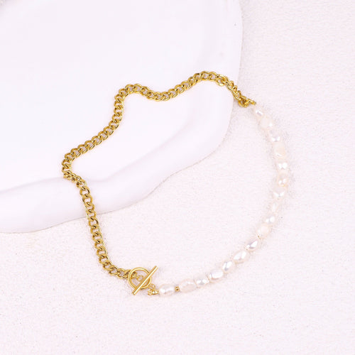 Half Chain Pearl Necklace