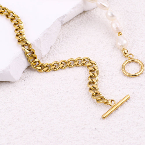 Half Chain Pearl Necklace