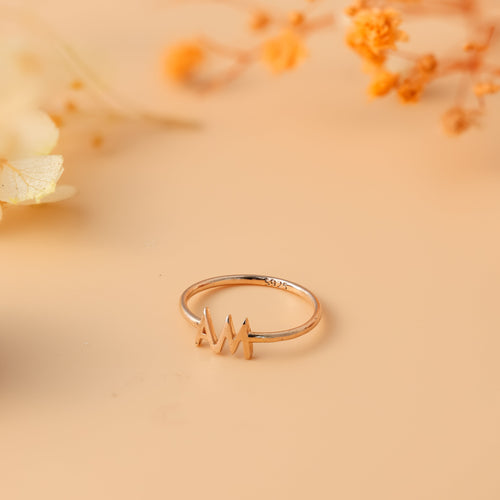 Duo Initial Ring: Personalized Elegance