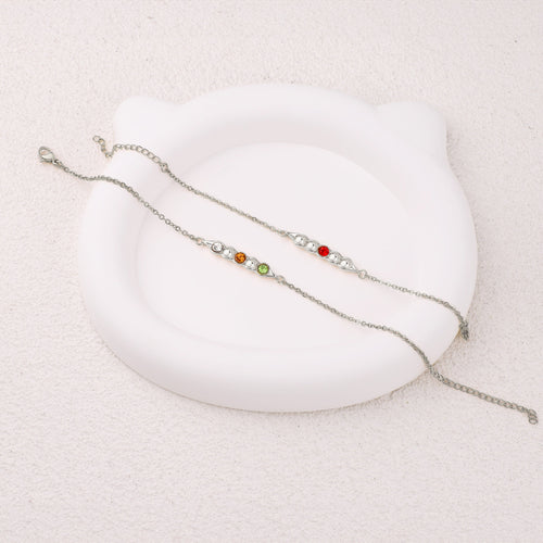Peas in a Pod Birthstone Bracelet