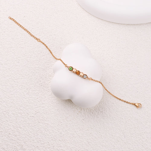 Peas in a Pod Birthstone Bracelet