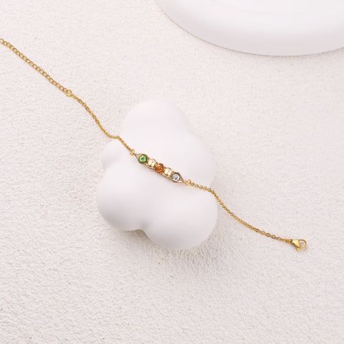 Peas in a Pod Birthstone Bracelet