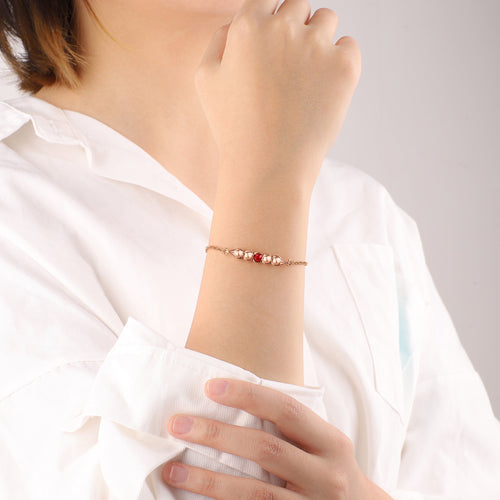 Peas in a Pod Birthstone Bracelet