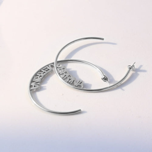 Personalized Name Hoop Earrings