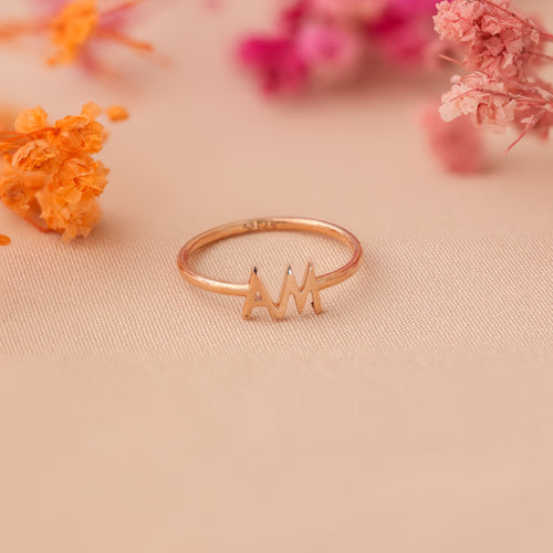 Duo Initial Ring: Personalized Elegance