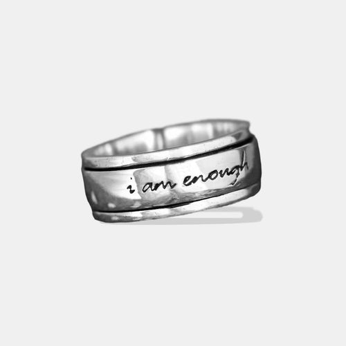 I am Enough Spinning Fidget Ring