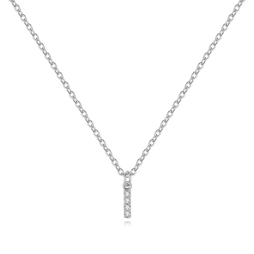 Pave Uppercase Initial Necklace