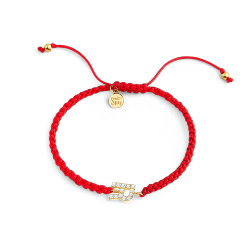 Braided Initial String Adjustable Bracelet