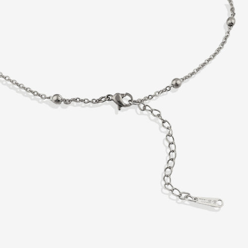 Droplet Birthstone & Initial Necklace