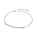 Initial Necklace with Diamond Accent