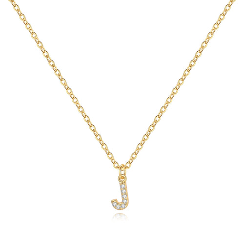 Pave Uppercase Initial Necklace