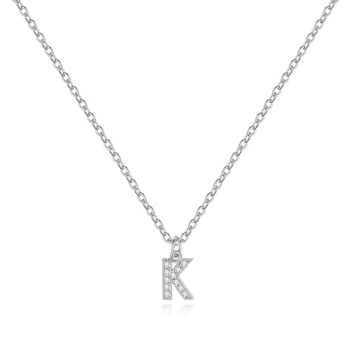 Pave Uppercase Initial Necklace