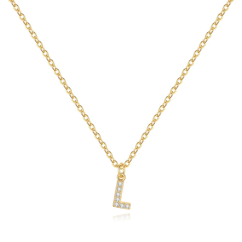 Pave Uppercase Initial Necklace