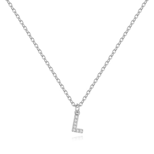 Pave Uppercase Initial Necklace