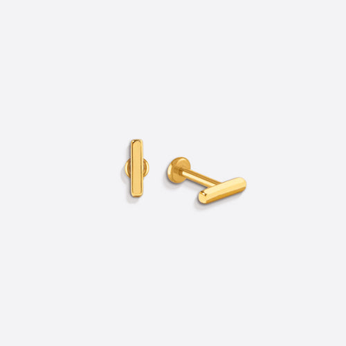 Little Bar Sleeper Flatback Earrings | 16g