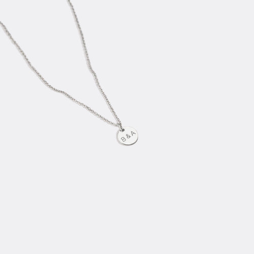 Love Disc Initial Necklace