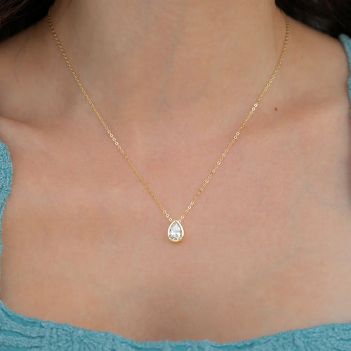 Diamond Teardrop Necklace