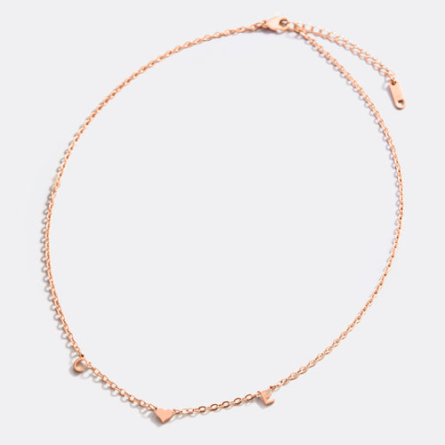 One Heart Initial Necklace