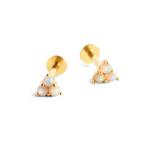 Opal Trio Sleeper Stud Earrings | 18g