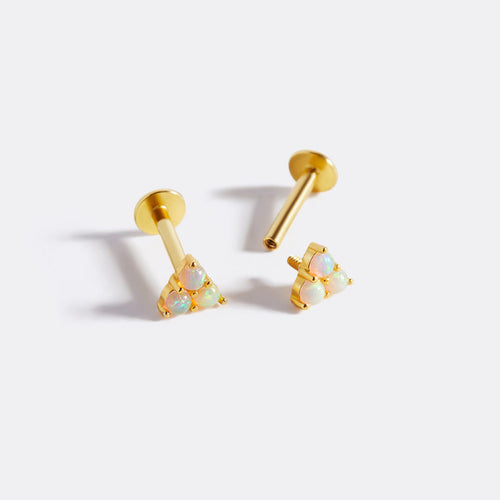Opal Trio Sleeper Stud Earrings | 18g