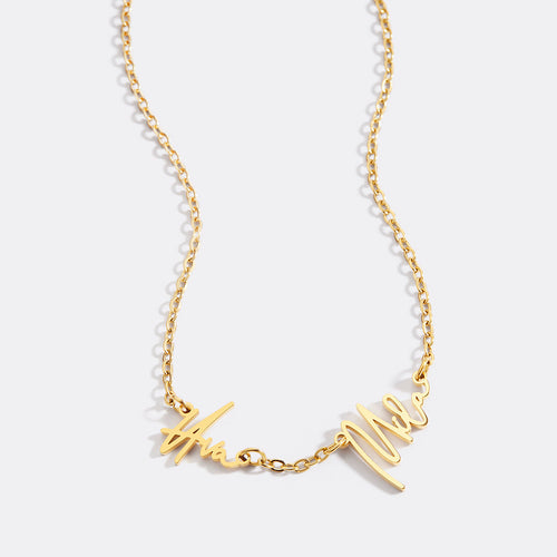 Monroe Double Name Necklace