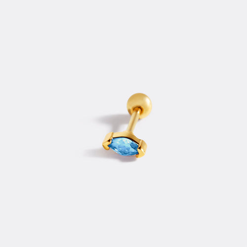 Marquis Gemstone Sleeper Stud Earrings