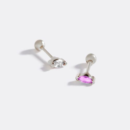 Marquis Gemstone Sleeper Stud Earrings