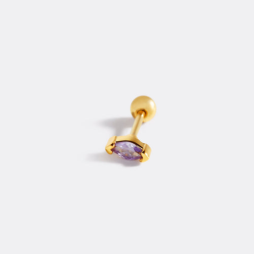 Marquis Gemstone Sleeper Stud Earrings