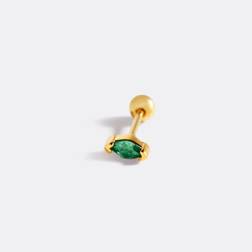 Marquis Gemstone Sleeper Stud Earrings