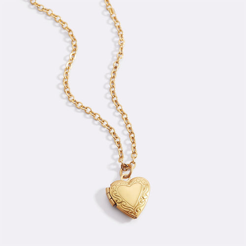 Personalized Heart Locket Necklace