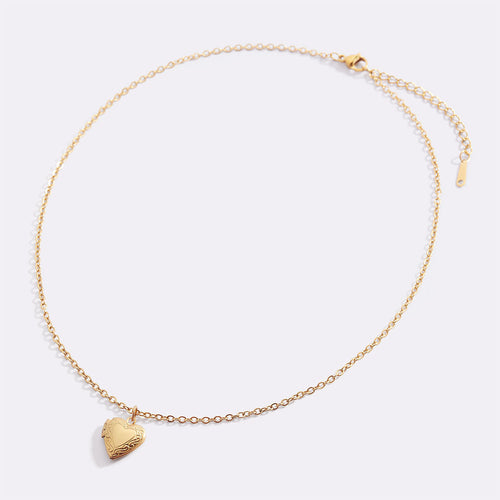 Personalized Heart Locket Necklace