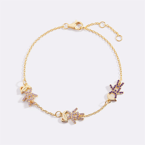 Personalized Mom Bracelet With Birthstone Kids