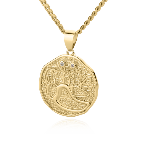 Astrological Sign Coin Pendant Necklace