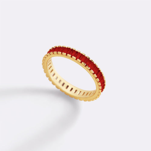 Baguette Birthstone Eternity Band