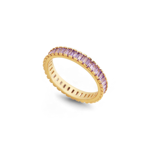 Baguette Birthstone Eternity Band