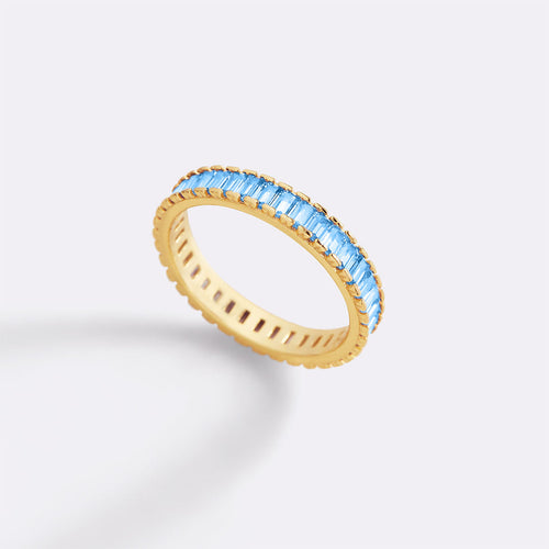 Baguette Birthstone Eternity Band