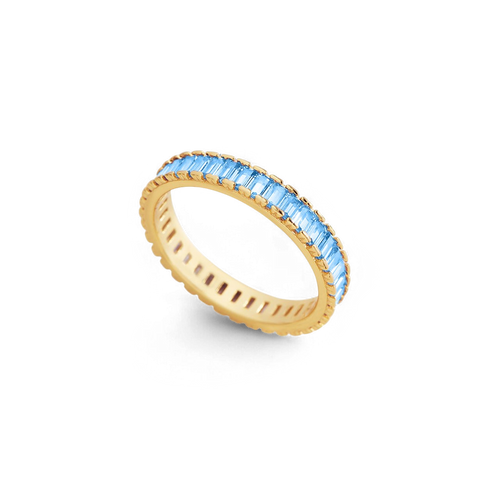 Baguette Birthstone Eternity Band