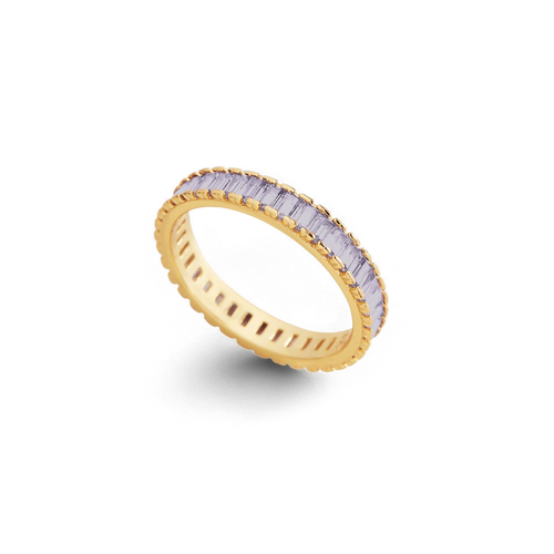 Baguette Birthstone Eternity Band