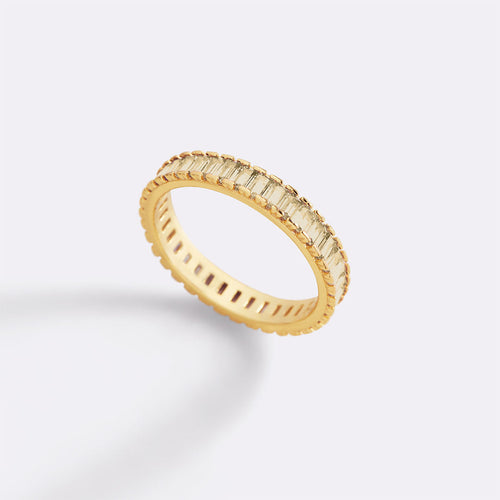 Baguette Birthstone Eternity Band