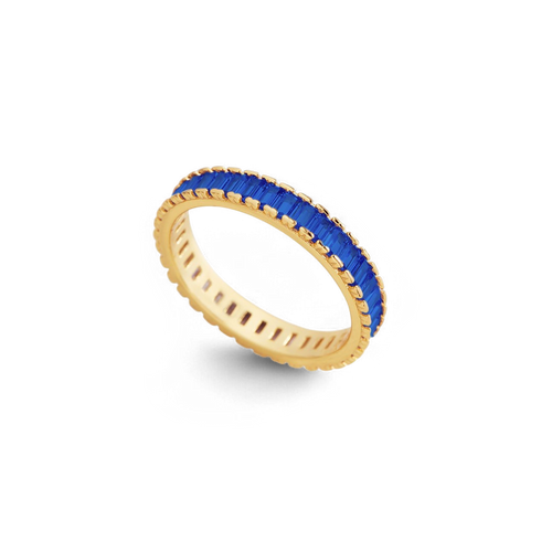 Baguette Birthstone Eternity Band