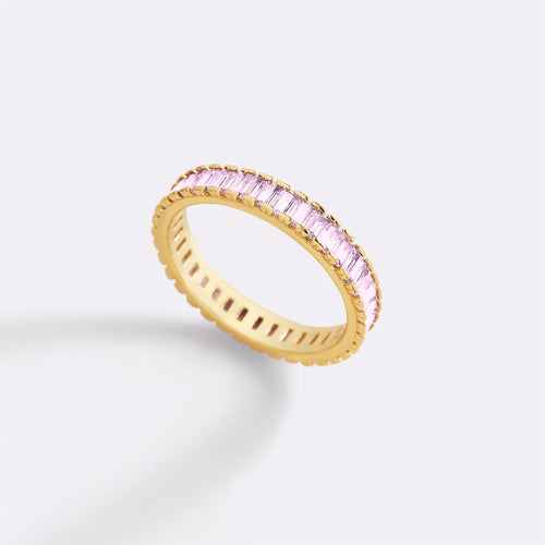 Baguette Birthstone Eternity Band