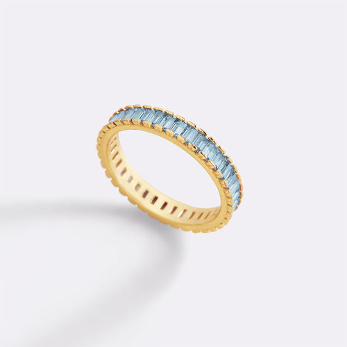 Baguette Birthstone Eternity Band