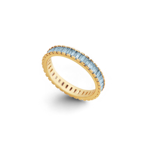 Baguette Birthstone Eternity Band