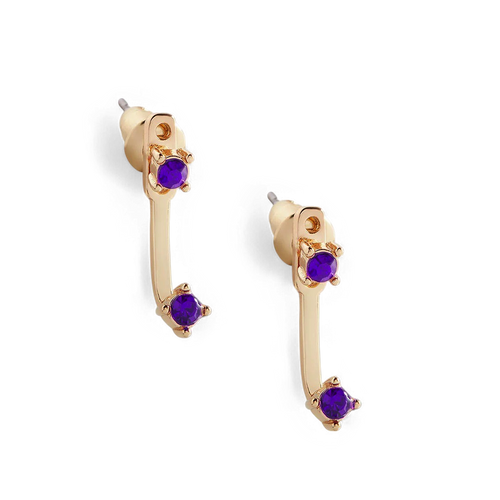 Birthstone Drop Ear Jacket Earrings