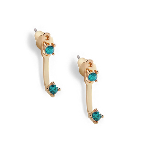Birthstone Drop Ear Jacket Earrings
